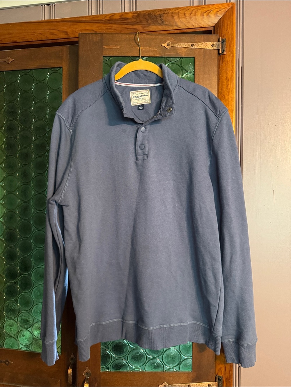 Men's Navy Quarter-Snap Pullover Sweatshirt